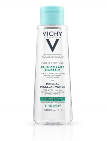 Nước tẩy trang cho da dầu và da hỗn hợp kiểm soát dầu nhờn - Pureté Thermale Vichy - 200 ml