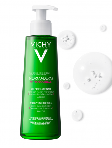 Gel rửa mặt cho da dầu mụn làm sạch sâu - Normaderm Phytosolution Vichy - 400 ml