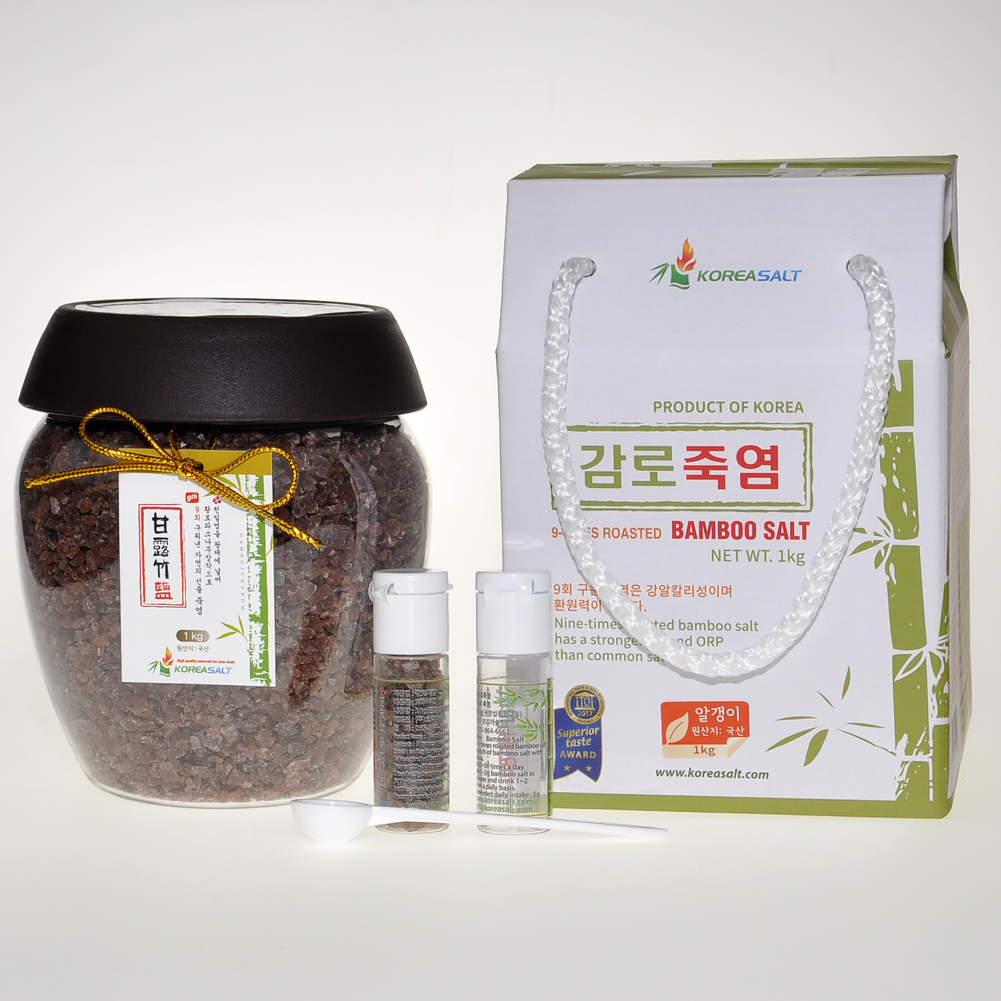 Muối Tre Hàn Quốc 9 lần nung (Dạng hạt, màu tím tự nhiên) - 1kg