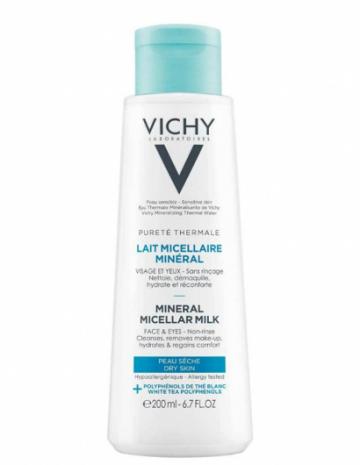 Sữa tẩy trang cho da khô nhạy cảm giúp làm sạch sâu, cấp ẩm 24H - Pureté Thermale Vichy - 200 ml