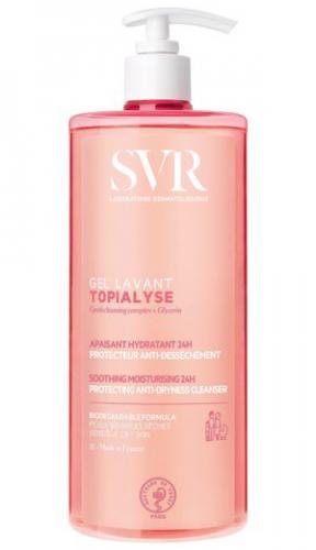 Gel rửa mặt và tắm dưỡng ẩm da không chứa xà phòng - TOPIALYSE Gel Lavant SVR - 1 Lít